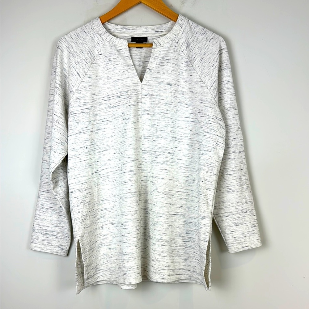 J. Jill Gray Long Sleeve Top Size Small